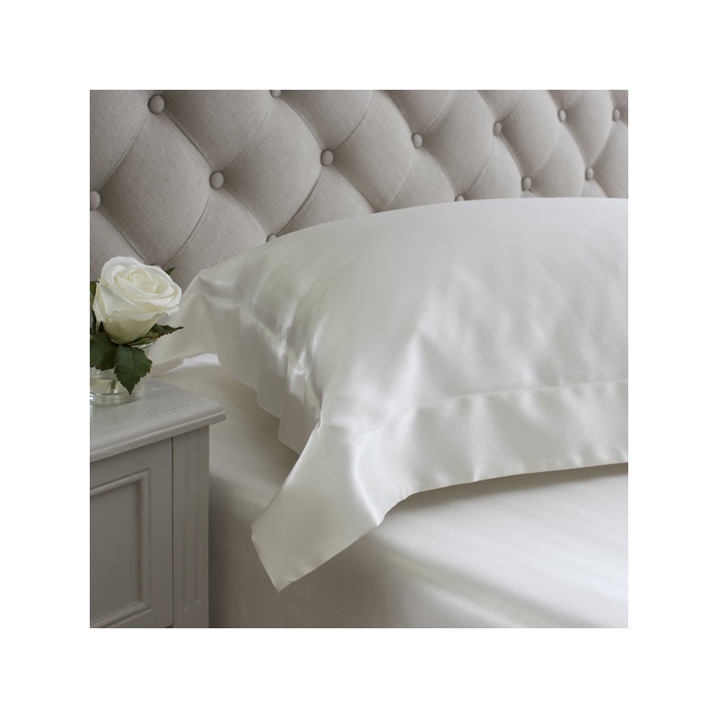 Ivory Oxford Silk Pillowcase