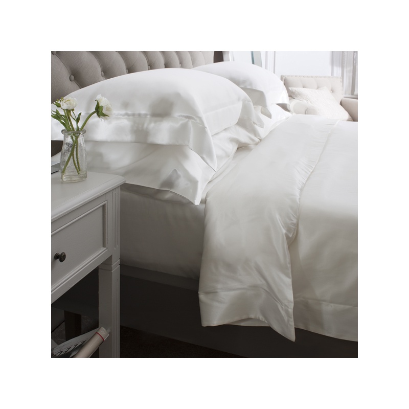 Ivory 6PCs Silk Duvet Cover Set