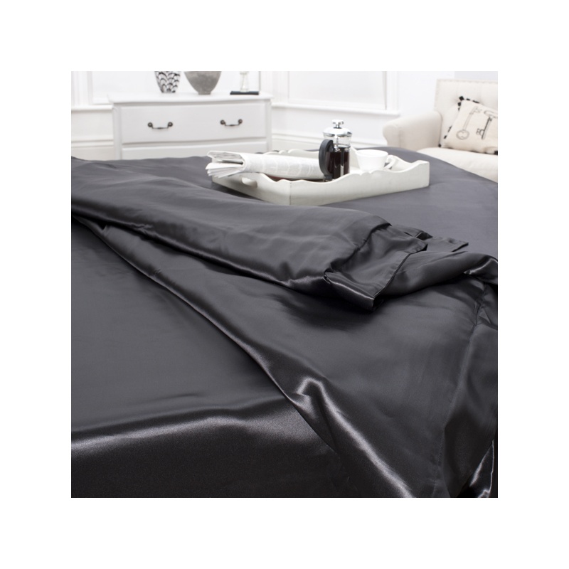 Black Silk Duvet Cover