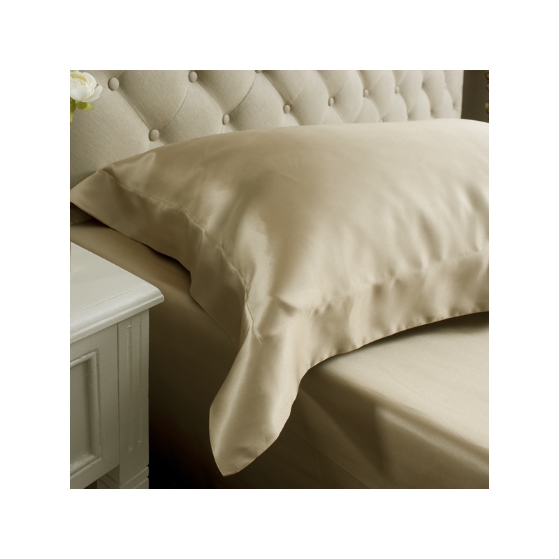 Taupe Oxford Silk Pillowcase