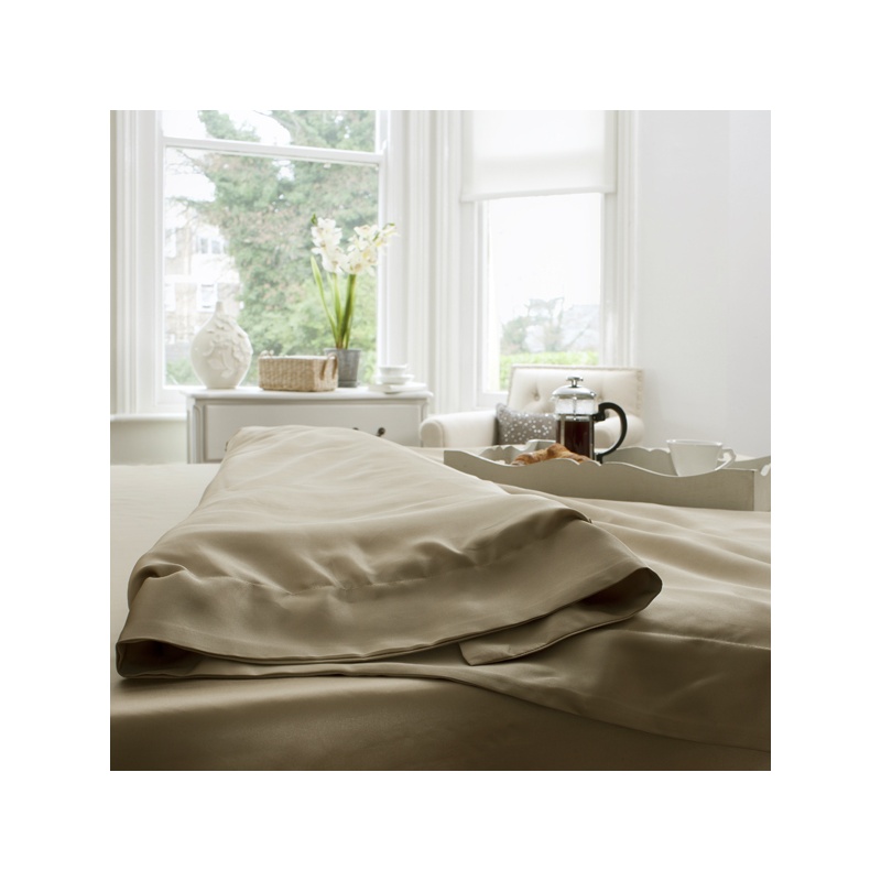 Taupe Silk Duvet Cover