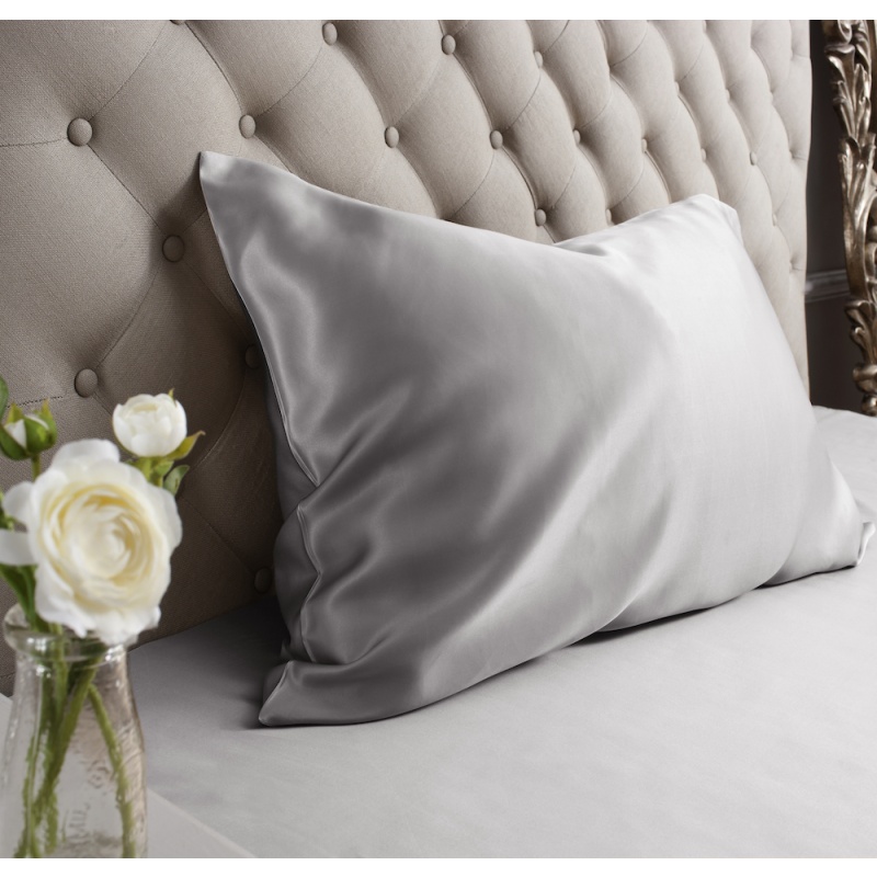 Grey Housewife Silk Pillowcase Jasmine Silk