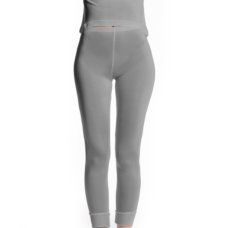 Ladies Pure Silk Grey Thermal Long Johns