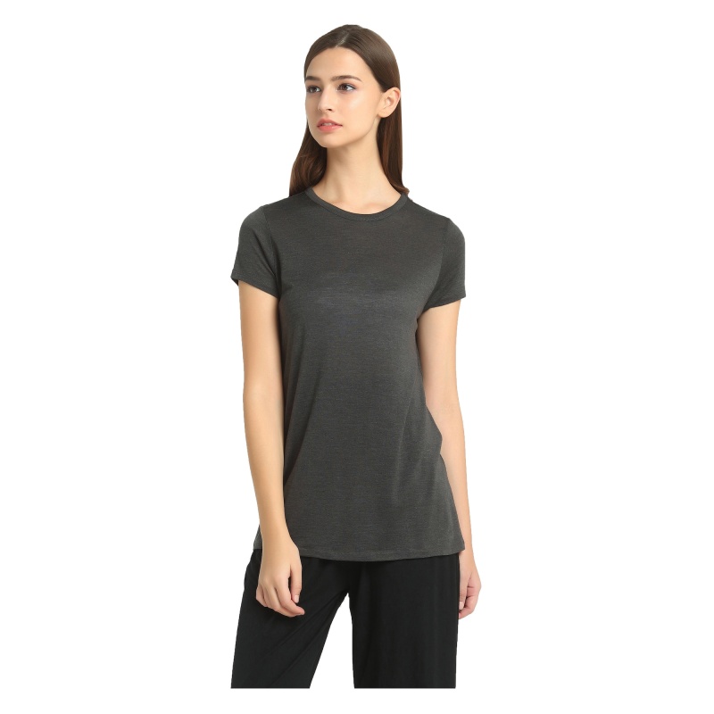 Ladies Silk Wool Grey T-Shirt