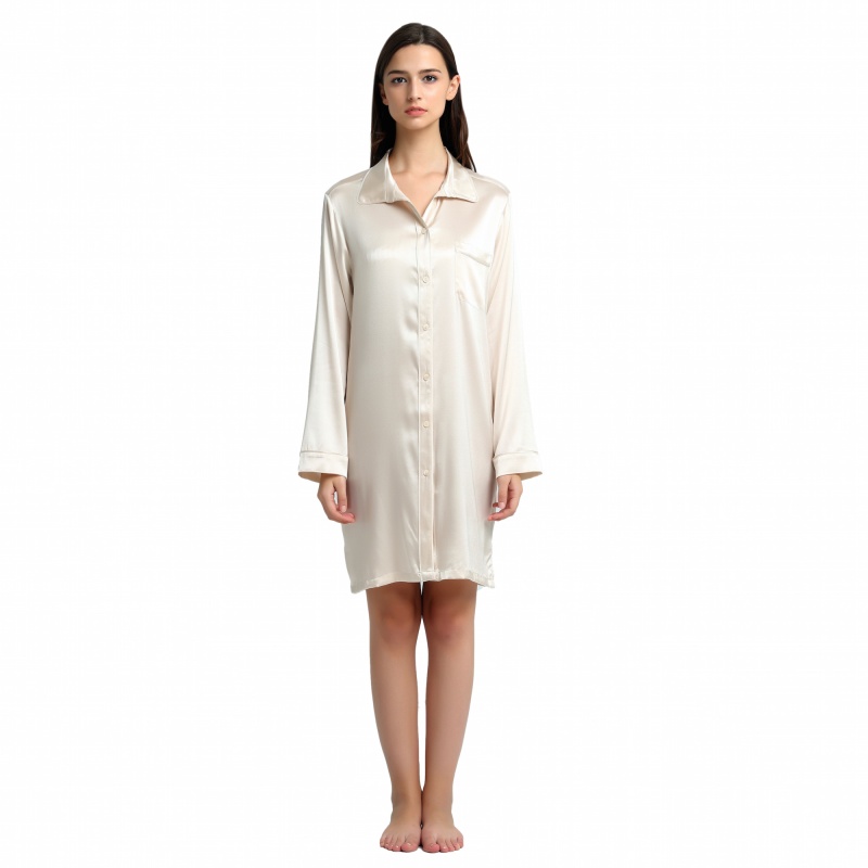 Nude Silk Nightshirt