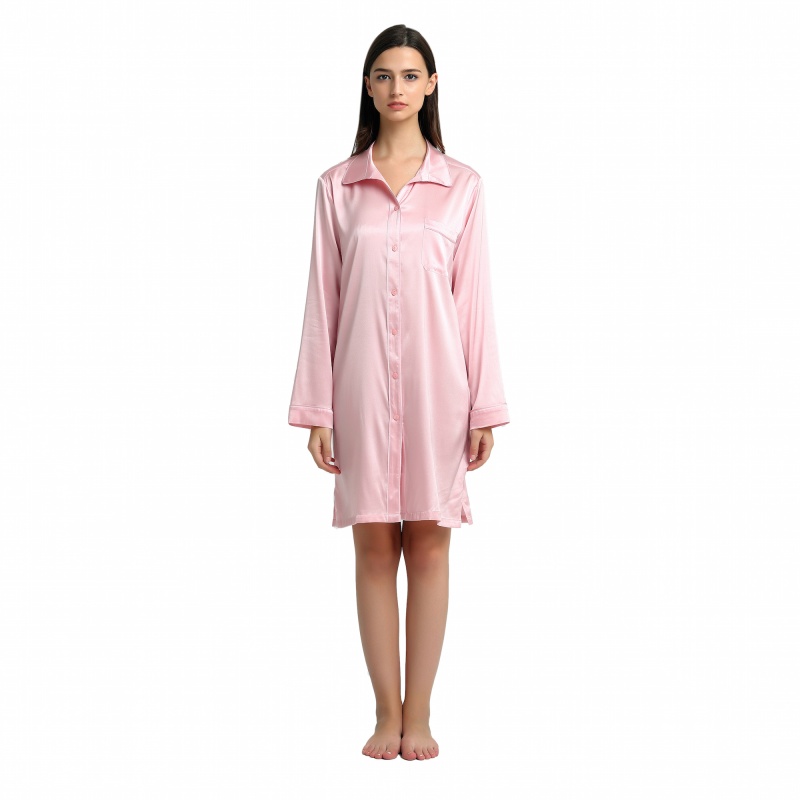 Pink Silk Nightshirt