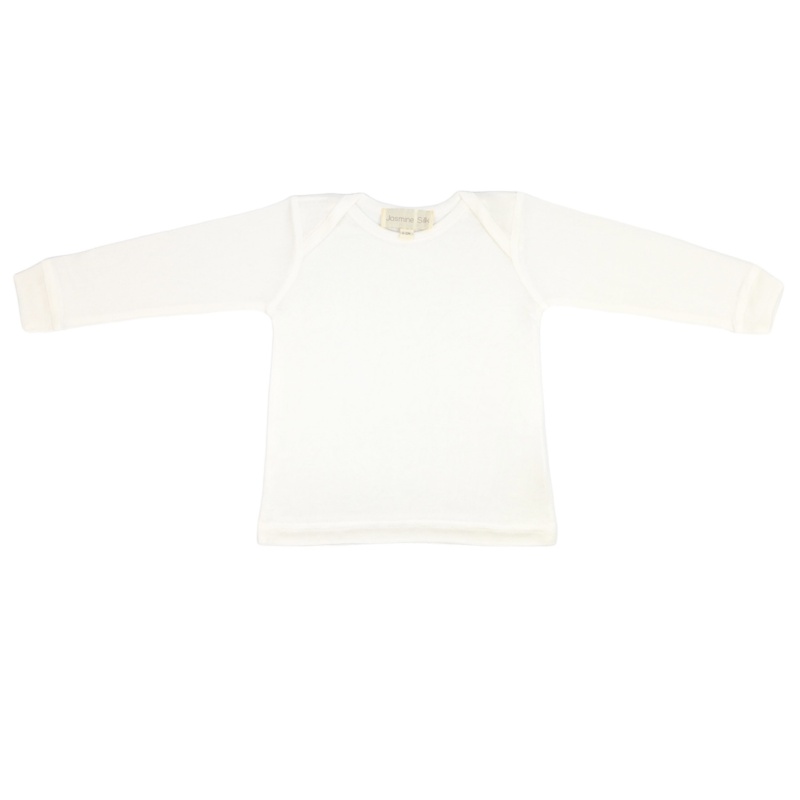 Baby Long Sleeved Ivory Silk Top 